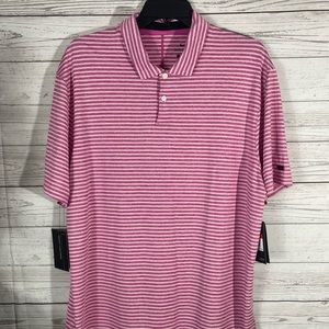 NWT NIKE Tiger Woods Pink Red Golf Polo shirt large bq6722-623 NEW